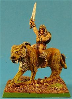 Barbarian Giant Tiger with Rider- Left Side View