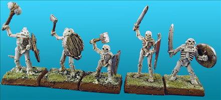 Set of 5 Unarmoured Skeletons