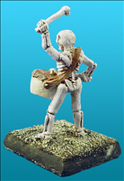 Unarmoured Skeleton Musician - Back View