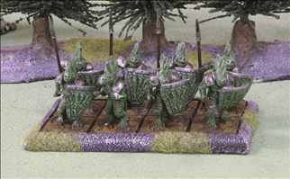 2 Ranks of 4 Figures on 25mm Square Bases