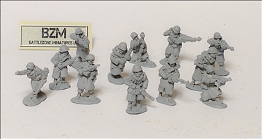 12 man rifle squad in wool greatcoats