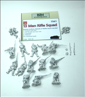 13 man Rifle Squad with Coat Rolls