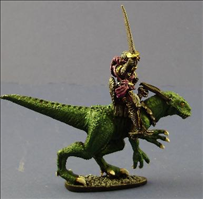 Dark Elf Lizard Rider- Side View